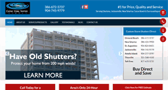 Desktop Screenshot of customstormshuttersdirect.com
